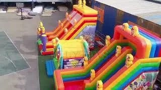 Latest giant inflatable bouce slide amusement park