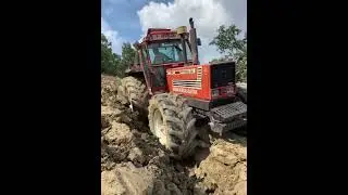Fiat 180-90 deep ploughing #fiatagri #farming #fiat  #agriculture #tractor