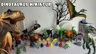 UNBOXING MINIATUR BERBAGAI JENIS SPESIES DINOSAURUS⁉️ #kids #arumidanaraf #trex #edukasianak 