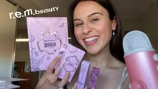 ASMR Распаковка коллекции R.E.M Beauty x Wicked (постукивание, свотчи, примерка)✨
