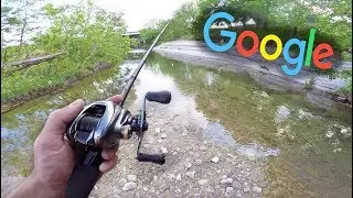 Google Maps URBAN Creek Fishing CHALLENGE!