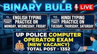 DAY 11 LIVE - Daily Hindi Typing Practice on Tuesday, Thursday, Saturday for UP Police | #typing