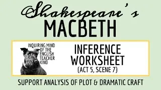 Macbeth Act 5 Scene 7 Close Reading Analysis Worksheet and Answer Key