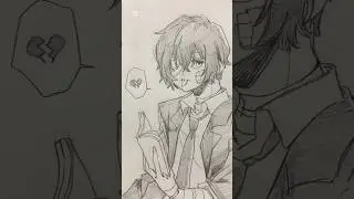 🎵: SEVENTHLINKS様 「p.h.」#アナログ  #文スト #アナログイラスト #文豪ストレイドッグス #二次創作 #bungoustraydogs #イラスト #落書き #文スト太宰治