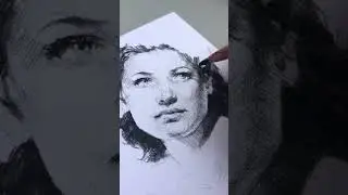 Sketching Hollywood's Iconic Beauty: Gene Tierney in Charcoal #charcoaldrawing #charcoal #sketch