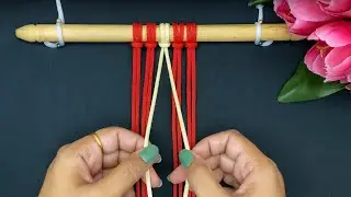 Macrame Pattern - Macrame Wall Hanging Simple Design - step by step tutorial 