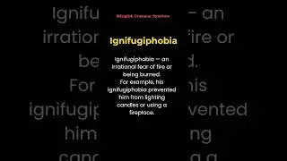 Ignifugiphobia | English Vocabulary | #english #vocabulary #learnenglish