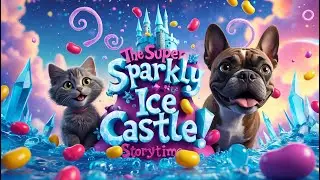 The Super Sparkly Ice Castle! Animated CUTE Children's Storytime with 2 Kitties, and a Bulldog!