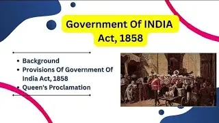 Government of India Act, 1858 & Queen's proclamation | After Revolt of 1857 | Lucknow University