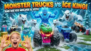 MONSTER TRUCK BATTLE!! 😱 The ICE KING Attacks CHRISTMAS!! (Epic Christmas Special)🎄⛄