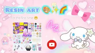 Trying resin art for the first time ✨🌈🎀#art#craft#trending #resinart #artist#diy#aesthetic #fun 