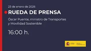 Rueda de prensa del ministro, Óscar Puente, el 23 de enero