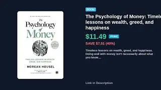 The Psychology of Money: Timeless lessons on wealth, greed, and happin - $7.51