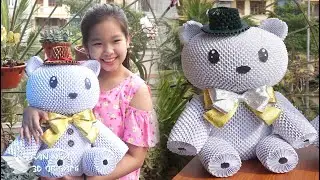 3d origami giant bear tutorial , making teddy bear |Tutorial de oso de peluche gigante de origami 3d