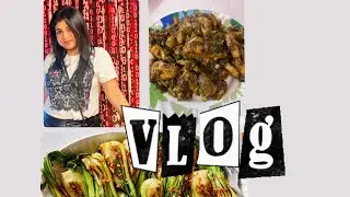 Asian cuisine cooked in my kitchen for the first time || mashroom broccoli chicken bok choy