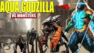 Aqua Godzilla vs Giant Monsters | 3D Monster Size Comparison