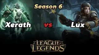 League of Legends - Xerath vs Lux Season 6 Mid Gameplay (With Commentary)