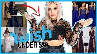 TRYING WISH APP PROM DRESSES under $25 👗 Lmao! 😭