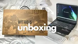 Acer Nitro 5 Unboxing in 2022🌿 + accessories| civil engineering laptop👷