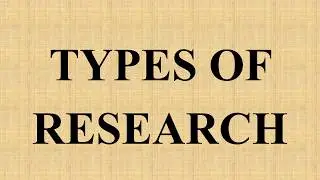 TYPES OF RESEARCH
