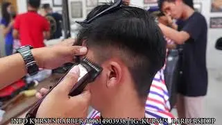 TUTORIAL POTONG RAMBUT DARI PEMULA  DI KURSUS BARBERSOP FBC | KURSUS POTONG RAMBUT TERBAIK