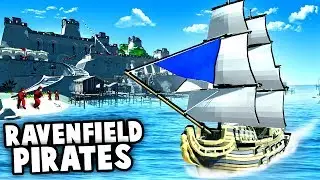 RAVENFIELD Pirates!?  Epic Pirate Fortress vs Pirate Ship MAP! (Ravenfield Mods Gameplay)