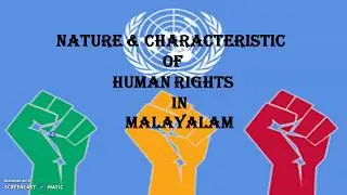 Nature and Characteristics of Human Rights