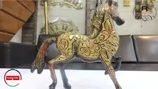 Brass Showpiece Running Horse Statue (AN063 D) || Home decor statue