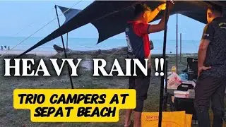 Camping in Bad Weather at Pantai Sepat Kuantan #vidalido 