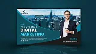 Digital Marketing Website Banner Design in Adobe Photoshop Tutorial