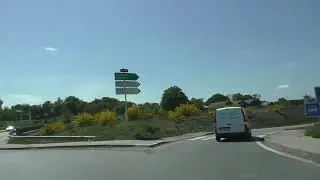 Driving On Route de Saint Brieuc D790, 22110 Rostrenen, C&ocirc;tes d'Armor, Brittany, France