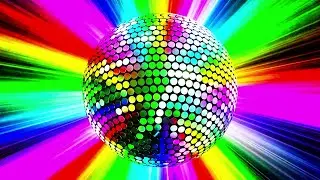 Colorful Disco Ball Lights with Music 💿 10 Hours 4K 60FPS | Relaxing Retro Disco Visuals