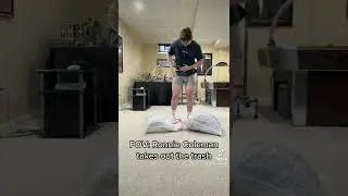 Ronnie Coleman takes out the trash