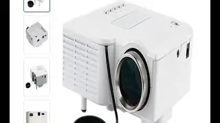 #Projector UC28 Full HD LED Projector 400 Lumens -US Plug UC28 White Unboxing & Review Video (Hindi)