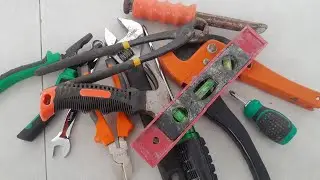 Collection of Building Tools, Drill, Grinder, Pliers, Wrench, Screwdriver, Hammer, Saw