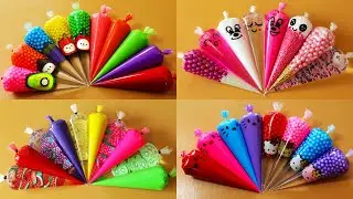Making Slime with Piping Bags! Most Satisfying Slime Video★ASMR★#ASMR #PipingBags #476