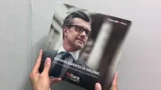 Custom Video brochure (video greeting cards)with double pocket for Italy bank