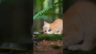 Brave Kitten Jumps In to Save a Baby Bird Amazing Rescue Story #cute #animals #pets