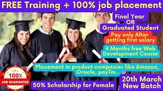 FREE 4 months Training with 100% placement guarantee| Web Development | PAY only After first salary