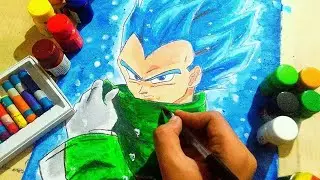 Drawing Vegeta Super Saiyan Blue🔥🔥