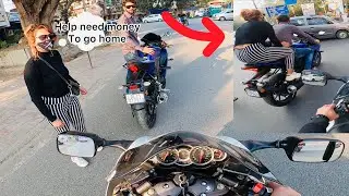 Girl Asking For Help On Road #2 | Biker Helping People