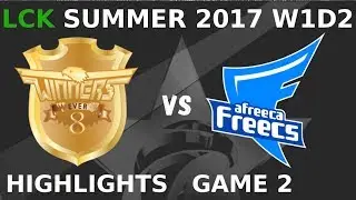 E8W vs AFS | Game 2 | HIGHLIGHTS | LCK W1D2 2017 SUMMER | Ever8 Winners vs Afreeca Freecs