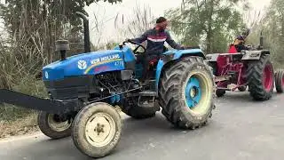 Mahindra 585 ki new holland 4710 ke sath tochan  