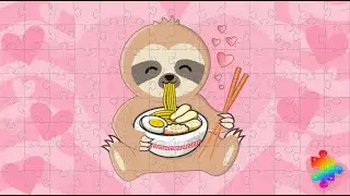 Ramen Sloth - Jigsaw Puzzles for Kids - Puzzle Planet