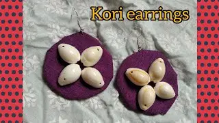 kori earrings //shell earrings //how to make fabric earrings  with kori #shorts #youtubeshorts