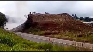 V&iacute;deo: &Uacute;ltima detona&ccedil;&atilde;o de rochas &eacute; feita na BR 282 em Maravilha