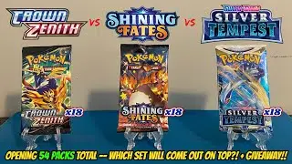 CROWN ZENITH vs SHINING FATES vs SILVER TEMPEST Pokemon Card Opening Battle! + GIVEAWAY!!