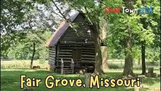 Discovering Small Town Fair Grove, MO: 1850s Duke Schoolhouse Log Cabin, Old Cemetery & Wommack Mill