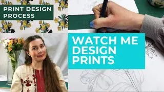 Print Design Process Tutorial- Watch Me Design My Own Fabric Fabric Patterns