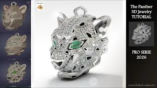 the Panther 3D Jewelry design Tutorial Blender 4.4